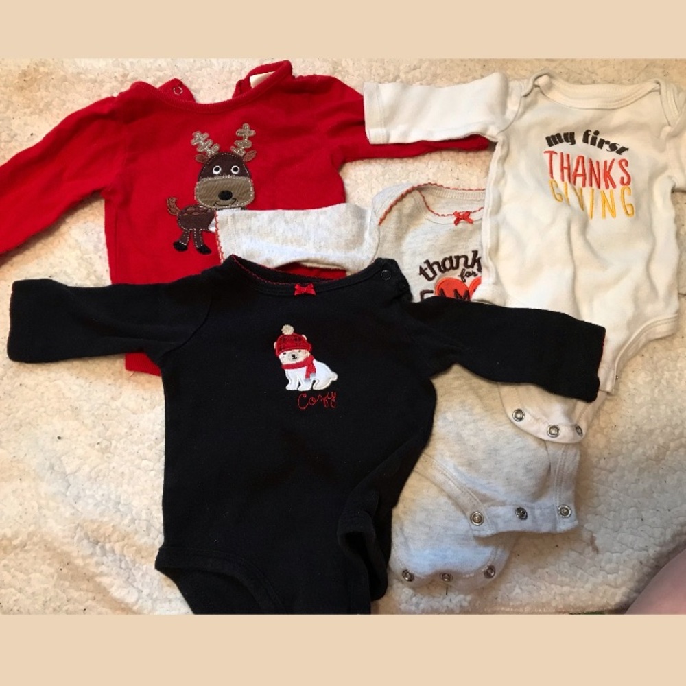 Holiday baby bundle! Newborn, 0-3 & 3 months.